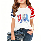 Kid Boy Girl USA Independence Day 250th Anniversary Casual  Loose T-Shirt Top