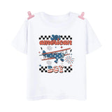 Kid Boy Girl American Dude Printed July 4th Independence Day Short Sleeve T-Shirt