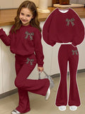 3-12T Kid Girl Suits Youth Fashion Trends Long Sleeves Suits 2 Pcs Set