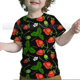 Kid Baby Boy Girl Fun Fruit 3D Digital Printing Casual Short Sleeve T-Shirt