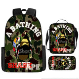 Kid Boy Girl Shark Cartoon Backpack School Bag