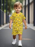 2026 New Sports Style Round Neck Short-sleeved Shorts Set Is Loose and Comfortable