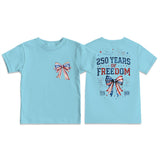 Kid Boy Girl USA Independence Day Printed Crew Neck Short Sleeve T-Shirt