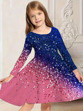 2-10T Kid Girl Foreign-style Sweet Colorful Casual Dresses