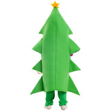 Kid Christmas Green Elf Big Tree Suits Romper