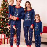 Family Matching Parent-child Pajamas Fashion Crew Neck Print Pajamas Loungewear