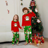 Family Matching Parent-child Christmas Santa Letter Printing Contrasting Holiday Pajamas