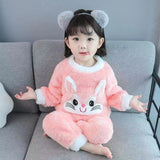 Kid Baby Girls Pajamas Flannel Pajamas Autumn Winter Home Wear