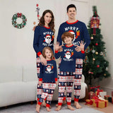 Family Matching Christmas Parent-child Santa Claus Snowflake Letter Print Loungewear Pajamas