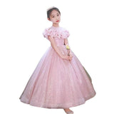 Kid Girl Host Evening Princess Piano Performance Dresses