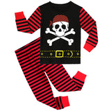 2-12T Kid Halloween Boys Glow Skeleton Pajamas 2 Pcs Set