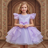Kid Girls Wedding Cake Princess Dresses