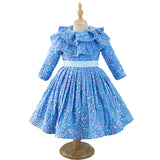 Kid Girl Blue Sequined Princess Birthday Catwalk Dresses