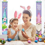 Easter Curtain Happy Easter Couplet Party Porch Decorative Flag