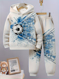 New Trendy Children's Fashion Casual Spider Hooded Sweatshirt Two-piece Set