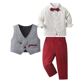 6M-8T Kid Baby Boy Christmas Hosting Suit 3 Pcs Ser