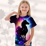 Printed Girls Short Sleeves Comfortable Cartoon T-shirt New Summer Fashion Cute Daily Sweet