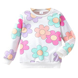 2-8Y Kid Girl Casual Long-sleeved Flower Shirts Top