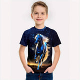Kid Boy 3D Digital Printed Boys Short Sleeve Summer T-shirt
