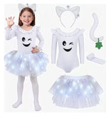 2-6T Kid Baby Girl Halloween Costume Cosplay Tutu Playfu Dresses Set