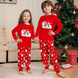 Family Matching Bear Snowflake Christmas Parent-child Printed Loungewear Pajamas