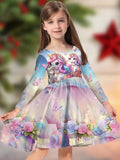 Girls Dress Romantic Color Playful Cartoon Cute Girls Dress