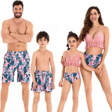 Parent-child Swimsuit Family Wear New Bikini Beach Pants Elastic Waist Swimsuit
