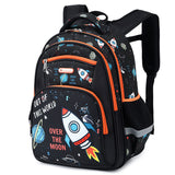 Kid Girl Primary School Striped Unicorn Cartoon Print Backpack