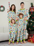 Family Matching Christmas Deer Snowman Snowflake Parent-child Printed Loungewear Pajamas