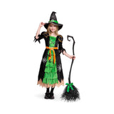 2-8T Kid Girl Halloween Styling Masquerade Witch Dress 3 Pcs