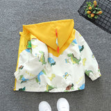 Children's Clothing Boys' Spring Clothing Little Dinosaur Jacket Boys' Foreign Style Tide Hooded