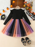 2-8T Kid Baby Girl Casual Mesh Halloween Dresses