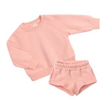 Kid Baby Boy Girl Autumn Winter Suit Short Sports 2 Pcs Sets