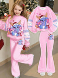 3-12T Kid Girl Suits Youth Fashion Trends Long Sleeves Suits 2 Pcs Set