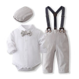 0-24M Baby Boy British Style Gentleman Spring Autumn Suit 5 Pcs Set