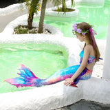 Kid Girl Swimsuit Mermaid Tail Swim Bikini