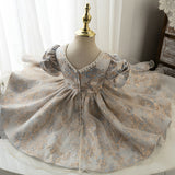 Kid Baby Girl Birthday Puff Sleeves Lolita Princess Dresses