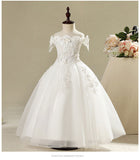 Kid Girl Princess Wedding Fluffy Host Piano Performance Dress