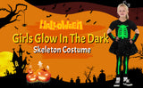 AOTHSO Halloween Girls Luminous Skeleton Children's Costume Ballet Skirt Dress