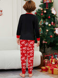 Family Matching Christmas Letters Snowflake Parent-child Printed Loungewear Pajamas