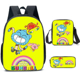 Forrest Gump Miao World 3pcs Set Backpack Student Printed Schoolbags
