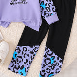 3-10Y Kid Girls Autumn Fashion Suit Printed 2 Pcs Set