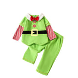 Baby Girl Autumn Christmas Cute Bow Fake 2 Pcs Sets