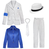 4-12Y Kid Boy Mike Jackson Dance Stripe Suit