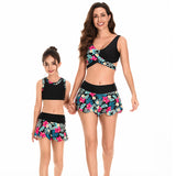 Parent-child Swimsuit, Split Skirt Bikini Set, Family Mother and Daughter Swimsuit
