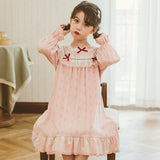 Kid Girl Long Sleeve Nightdress Pajamas Loungewears