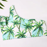 Family Matching Parent-Child High Waist Shoulder Split Swimsuits