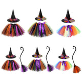 1-4T Baby Girl Halloween Witch Set Cosplay Bat Wizard 3 Pcs Set