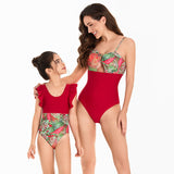 Family Matching Swimsuit Mother Daughter Father Son Beach Parent-child Swimwear