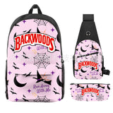 Backwoods Halloween Backpack 3D Printed Student School Bag 3pcs Set